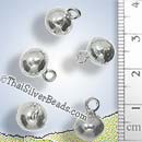 Round Silver Ball Charm - P0666 - (1 Piece)