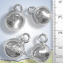 Round Silver Ball Hill Tribe Charm - P0667- (1 Piece)