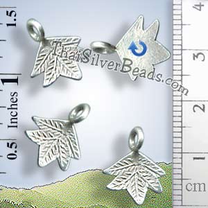 Maple Leaf Silver Charm - P0675 - (1 Piece)_1