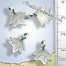Maple Leaf Silver Charm - P0675 - (1 Piece)