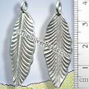 Lanceolate Leaf Silver Pendant - P0683 - (1 Piece)