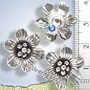 Flower Silver Charm - P0687 - (1 Piece)