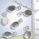 Oval Plain Silver Tag With Open Jump Ring - P0719 - (1 Piece)