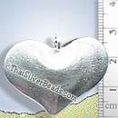 Heart Thai Silver Pendant - P0798 - (1 Piece)