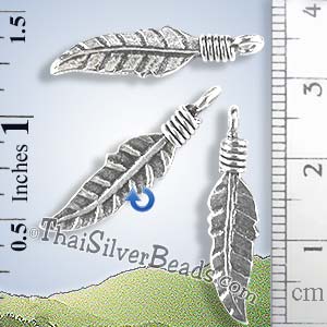 Drop Leaf Silver Pendant - P0931 - (1 Piece)_1