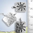 Floral Hill Tribe Design Silver Pendant - PCUS023 - (1 Piece)