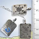 Daisy and Swirl Silver Pendant - PCUS031 - (1 Piece)