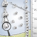 27 - 28 inch Small Silver Cone Bead Strand - FULLB0127