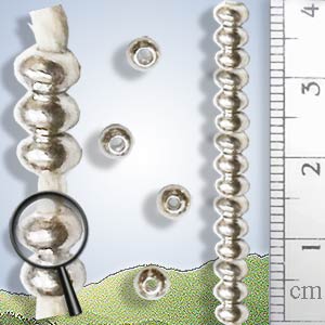 27 - 28 inch Silver Round Beads Strand - FULLB0138-4mm - Approx 4 mm x 2.6 mm Beads_1