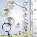 27 inch - 5mm Faceted Silver Nugget Bead Strand - FULLB0174-5mm
