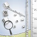 26 - 27 inch Tiny Cuboid Silver Beads Strand - FULLB0225